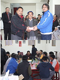熾坪境福德宮廟宇管理委員會第七屆主任委員由鄭鴻光當選,由「山長」劉金登主持主任委員印信交接儀式。(圖/文:林冰芳)