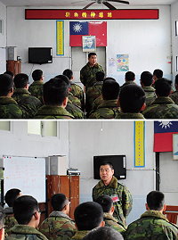 黃指揮官鼓勵新進弟兄培養正面能量,從禮節做起,以提升自我人際關係。亦鼓勵新兵珍惜服役這段期間,提升自我要求,鍛鍊堅強體魄,發揮自我潛能,讓軍旅生涯成為人生中最充實的一段回憶。(圖/文:陳柏志)