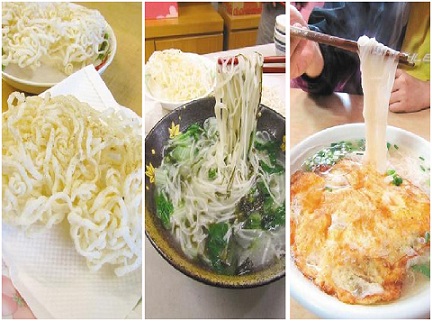 馬祖魚麵可炸、煮、炒,嘗得到海味,老酒魚麵添了老闆自釀老酒,天冷暖胃也暖身。 90元/碗 記者林佳儀/攝影
