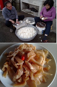 今年最後一批蘿蔔採收出土,農民多半自製成加工蘿蔔乾。(圖/文:陳鵬雄)