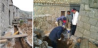 觀光季來臨,芹壁大小工程影響遊客動線,議長陳貴忠現地了解,希望將衝擊降到最低。(圖/文:陳鵬雄)