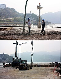 縣府建設局表示,南竿鄉福澳漁港碼頭加高及周邊改善工程即日起進場灌漿,預計150個日曆天完工。(圖:縣府建設局提供)
