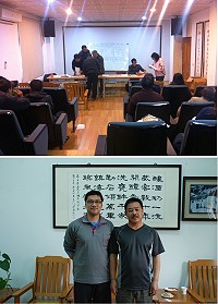馬祖酒廠產業工會召開會員大會,進行三年一度的第六屆理監事改選工作,新任理事長陳銘水(下圖右)、總幹事邱建國,新的工會幹部組合將擔綱與資方協調的重要角色。(圖/文:劉秋月)