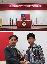 副指揮官劉將軍致詞時表示:「我軍官兵應效法黃花崗烈士們犧牲小我、成就大我的胸懷氣度,以及碧血黃花、丹青永照」所展現的軍人武德精神。(圖/文:趙崇光)