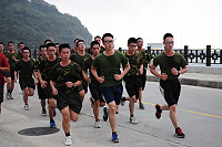 　莒指部近期加強體能訓練，期望能培養官兵習慣運動，進而熱愛運動的良好習慣。（圖／文：歐振陽）