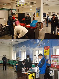 　中國大陸H7N9禽流感疫情蔓延，馬祖小三通港區聯檢單位加強人員與行李查驗。（圖／文：邱竟瑋）