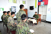 　張副指揮官勉勵弟兄能珍惜軍旅生活。（圖／文：歐振陽）