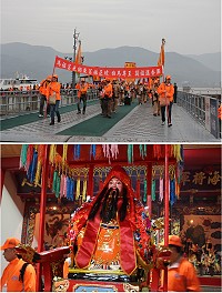 　東莒福正境白馬尊王謁祖進香之旅昨日啟程，286位鄉親從東莒直航福州馬尾港，出團陣容龐大。（圖／文：林冰芳） 