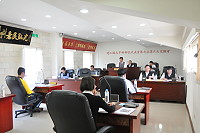 　北竿鄉代會召開第九屆第六次定期大會，鄉長周瑞國提出施政報告。（圖／文：陳鵬雄）