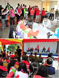 收容安置演練今年在縣府民政局、衛生局等單位精心規劃下,表現讓中央訪評委員大為驚艷,也讓曾在八八風災中有同樣主持營區收容安置經驗的省主席陳士魁稱讚,馬祖表現可以拿100分!(圖/文:曹重偉)