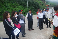 　連江縣議會到東引鄉考察，縣長楊綏生率相關主管陪同。（圖／文：陳其敏）