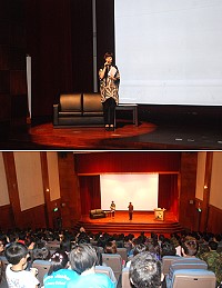 縣府文化局名人講座25日邀請名作家張曼娟來馬演講,以中國古典文學啟發聽眾人生哲理,獲得聽眾與讀者好評。(圖/文:邱竟瑋)