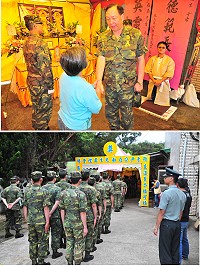 榮民之家尹在南老先生辭世,昨天於榮民之家舉辦公祭,包括指揮官任季男及多位尹老先生生前好友,都前來送他最後一程,場面哀戚肅穆。(圖/文:曹重偉)