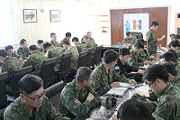 北指部指揮官章將軍親自主持五月份單位擴大會報。(圖/文:劉書凱)