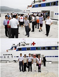 內政部入出境移民署昨天於福澳港執行今年首次偷渡犯遣返作業,共遣返10位偷渡客搭乘「海峽號」返回大陸,兩岸紅十字會共同見證此次遣返作業,過程順利圓滿。(圖/文:曹重偉)