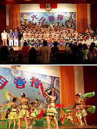 中正國中小「六月音符」再次帶給全場無比的感動,從懷舊音樂劇開始,到最後帶動全場吶喊「LOVE」,過程中每個節目都是創意不絕,孩子們精湛的演出展現了該校傑出教學成果。(圖/文:曹重偉)