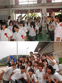 國立馬祖高級中學101學年度畢業典禮於昨(11)日舉行,畢業生展現青春與活力,邁向升學與就業等前程。(圖/文:邱竟瑋)