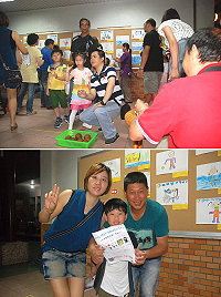 介壽附幼51位小小畢業生昨日歡慶畢業!介壽國中小的附設幼兒園全體畢業生昨天經歷了一場親子協力的闖關活動,通過4項考驗後取得證明,參與畢業儀式。(圖/文:邱竟瑋)