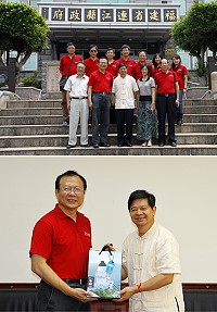 財政部財政資訊中心主任蘇俊榮率員抵馬推動電子發票與地方稅稅務資訊雲端化,專程拜會連江縣長楊綏生,對於博弈發展持整體正面觀點。(圖/文:曹重偉)