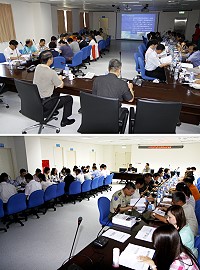 　行政院災害防救辦公室執行今年度全國災害防救業務訪評，由主任石增剛率各相關部會訪評委員抵馬視察，受到副縣長陳敬忠、消防局長徐文明及地區災害防救中心成員的熱情歡迎；並進行業務簡報、文件查閱及實地考察，委員們對於馬祖災防整體表現給予不錯的評價。（圖／文：曹重偉）