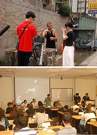 　繼去年廣播研習營之後，縣府企劃室推出「馬祖青年公民記者─影視創作研習營」，邀請國際多所大學師生與馬中同學互動，拍攝影像、分享馬祖文化。（圖／文：邱竟瑋）