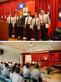 　縣警局舉辦102年警察節慶祝及表揚活動，副縣長陳敬忠代表縣長楊綏生感謝警察同仁對於警政治安工作的付出與貢獻，並頒發資深績優警察人員獎章及表揚今年績優警察人員。（圖／文：劉秋月）