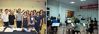 連江縣社區大學南竿教學中心春季班開設二胡及書畫基礎班,已於27日授完18學分課程,教育局長邱金寶特別在結業式前往欣賞學員們成果展現,並致詞表示秋季班一定會持續開課。(圖/文:劉秋月)