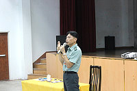 　軍法官江中校強調，高裝檢的意義在於確保裝備完善及避免濫用。（圖／文：劉書凱）