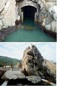 　受到岩層不穩定影響，東引北海坑道已封閉多年。（圖／文：陳其敏）
