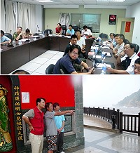 縣長楊綏生昨上午一早坐鎮應變中心瞭解災情,隨後更在副縣長陳敬忠陪同下,前往各村瞭解颱風實際影響。(圖/文:劉秋月)
