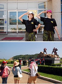 三立電視台「青春好7淘」節目23日起來馬拍攝,預計8月8日晚間10時30分於三立台灣台播出,該節目此次與國防部及馬祖相關單位合作,介紹馬祖戰地風光。(圖/文:邱竟瑋)