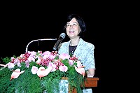　新任福建省主席羅瑩雪，圖為她在蒙藏委員會委員長任內時致詞。（圖：蒙藏委員會提供）