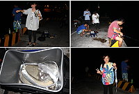 白帶魚現身!釣友們夜衝猛澳港試身手。(圖/文:林冰芳)