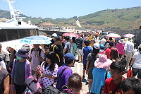 　參加海洋觀光年活動，旅客大部分選擇中午航班離開東莒，充分享受當地悠閒時光。（圖／文：林冰芳）