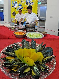 北竿海洋文化之旅,邀請台北日本料理師傅來馬現場製作創意料理。(圖/文:陳鵬雄)