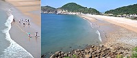 連續高溫,北竿沙灘成為遊客最愛景點,紛紛要求加入戲水行程。(圖/文:陳鵬雄)