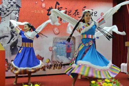 連江縣政府台北記者發表會媽祖昇天祭暨宗教園區啟用,圖為節目表演宣傳。(圖/NOWnews今日新聞記者馮珮汶)