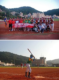 第8屆連江縣縣長盃慢速壘球錦標賽暨第11屆總統盃全國慢速壘球錦標賽連江縣預賽,昨天於福澳運動場分出勝負,由台灣啤酒隊拿下冠軍,該隊選手多次擊出全壘打,防守接殺多有斬獲。(圖/文:邱竟瑋)
