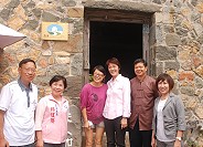 　立法委員楊瓊瓔、黃昭順與呂玉玲等3人昨天來馬考察媽祖宗教園區，並走訪夫人村。（圖／文：邱竟瑋）