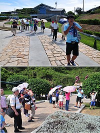 　今年夏天有一批準新鮮人自願留鄉服務，而且投身暑假最缺的導覽解說人員，憑著年輕與衝勁獲得不錯的評價。（圖／文：曹重偉）