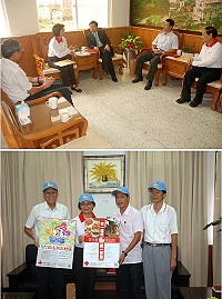 　中華民國紅十字會總會長王清峰昨日拜訪縣長楊綏生、議長陳貴忠，爭取對地區公益服務的支持。（圖／文：邱竟瑋）
