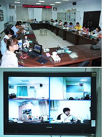 因應流感季節即將來臨,衛生局昨天中午召開「102年度流感疫苗接種計畫」執行前協調會,離島衛生所人員也透過視訊參加會議。(圖/文:曹重偉)