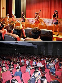 介壽堂再次響起迷人的絲竹之樂,「無雙樂團」演奏多首現代國樂,成功擄獲觀眾的心,壓軸曲「國色」演奏時更是直接走下台與觀眾近距離接觸。(圖/文:曹重偉)