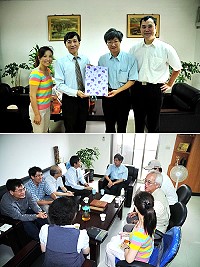 國防醫學院預防醫學研究所抵馬執行「台閩地區鼠類相關傳染病監測調查計畫」,特別拜訪連江縣衛生局討論今年疫情概況。(圖/文:曹重偉)