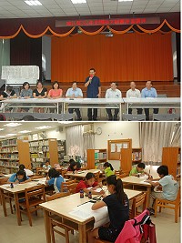102年度全國國語文競賽連江縣複賽昨天在介壽國中小登場,縣長楊綏生出席勉勵;書法選手們也聚精會神,爭取全國決賽的門票。(圖/文:邱竟瑋)