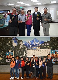 李小石回顧紀念展,10月6日在桃園平鎮社教館展出,平鎮市長陳萬得與連江縣副縣長陳敬忠共同主持開幕儀式,桃園縣馬祖同鄉會基於對李小石登峰精神之緬懷,由理事長王國棟率團前往致意,場面簡單而溫馨。(圖:桃園縣馬祖同鄉會提供)