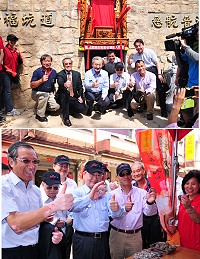 行政院副院長毛治國親身參加媽祖靈穴膜拜、祈福坑道「鑽轎腳」,還徒步走完祈福坑道,對於地下坑道能化身為藝術走廊表示高度肯定。(圖/文:曹重偉)