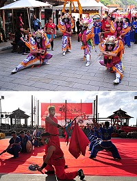 今年「媽祖昇天祭」藝陣會師表演最讓人驚豔!包括台馬及大陸三地的表演團體同台演出,讓現場觀眾大開眼界。(圖/文:曹重偉)