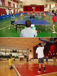 102年連江縣校際運動會,第二天戰績出爐,國小組三對三籃球介壽稱霸,國中組桌球中山、介壽爭鋒,敬恆取得兩席季軍。(圖/文:邱竟瑋)