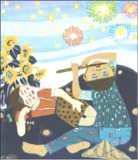 國立歷史博物館館藏「台灣印記.林智信原鄉版刻展」作品馬祖文物館展出。(圖:國立歷史博物館提供)